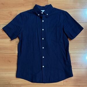 Old Navy Navy Relaxed Fit Button Down Shirt